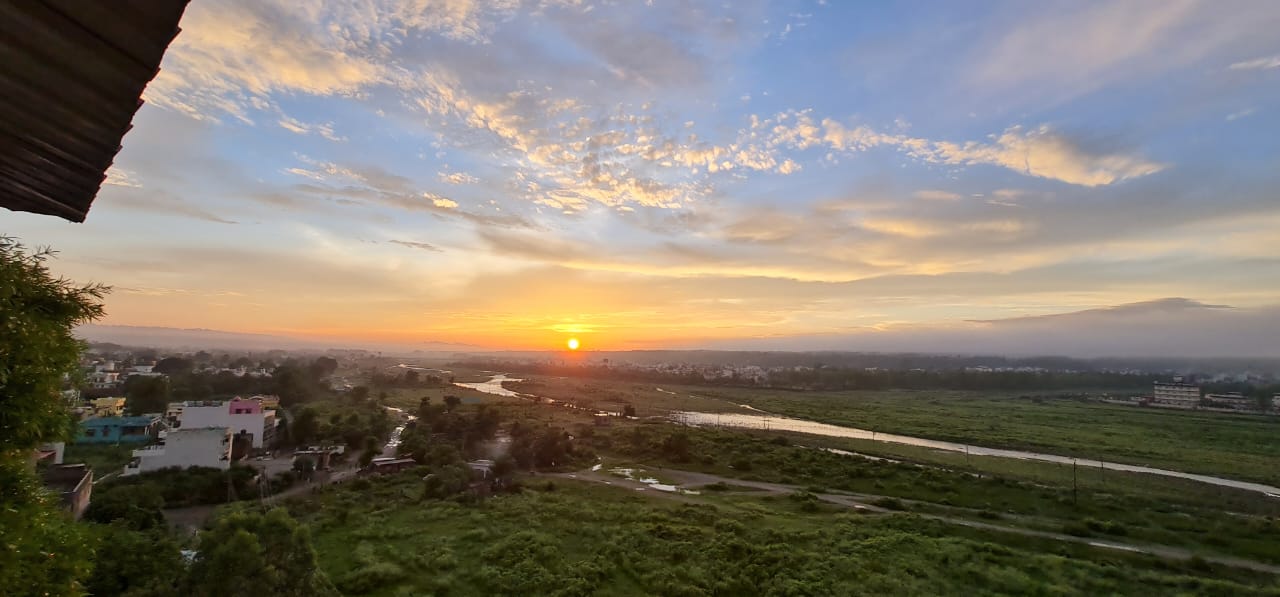 Panoramic sunset view from Buransadhar Apartments